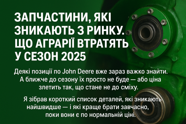 “Запчастини, які зникають з ринку. Що буде в сезон?” “Запчастини, які зникають з ринку. Що буде в сезон?”