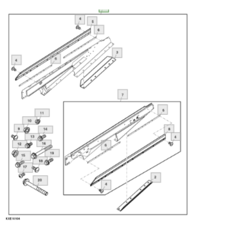 Комплект щитків решета KXE10104 (AXE10330)